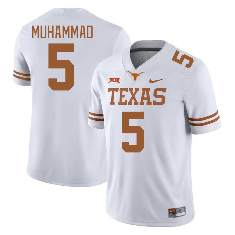 Men #5 Malik Muhammad Texas Longhorns 2023 College Football Jerseys Stitched-White